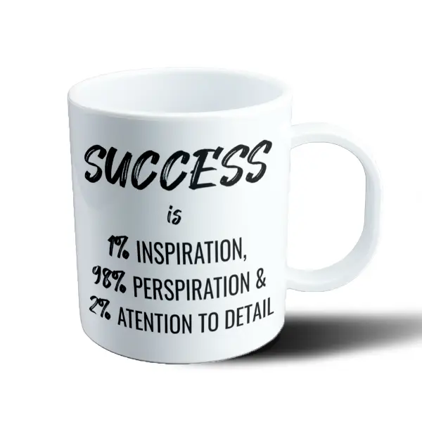 Taza de Plástico Modern Family Success 1% Inspiration 98% Perspiration 2% Attention to Detail
