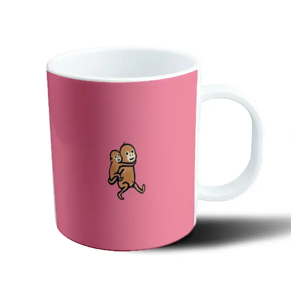 Taza de Plástico Monos Monitos Mono con Cría a Cuestas