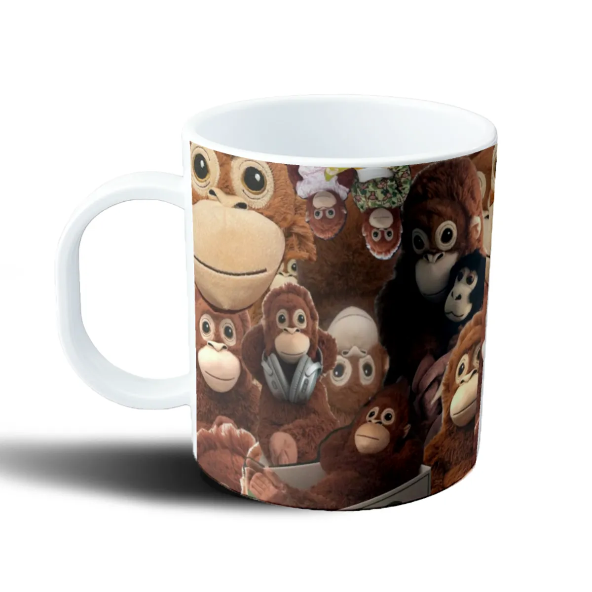 Taza de Plástico Monos Peluches Apilados - vista 2