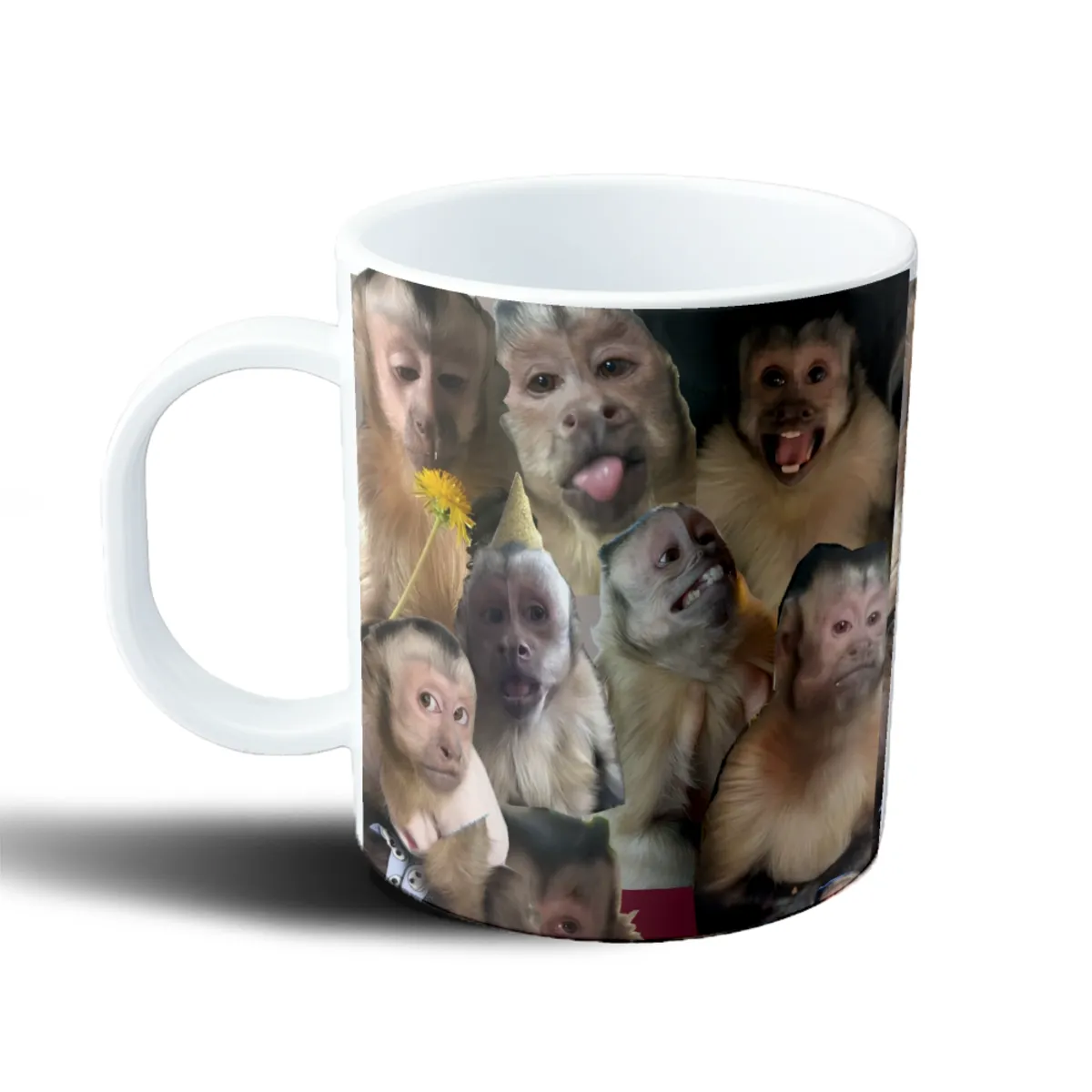 Taza de Plástico Monos Capuchinos Collage Memes - vista 2