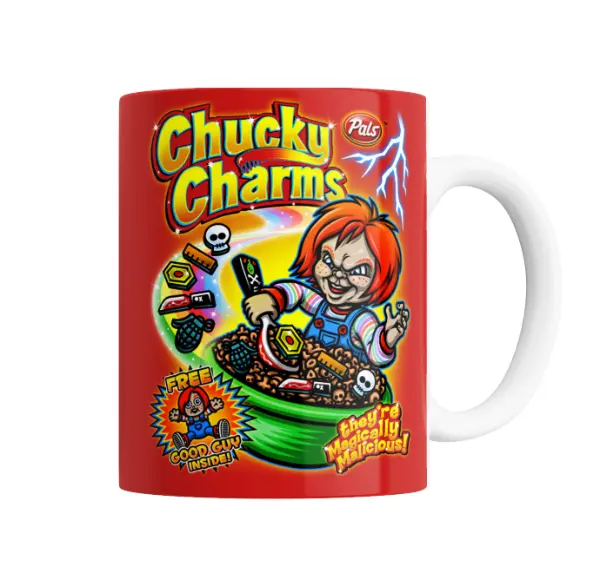 Taza de Cerámica Chucky Charms Cereal Parodia