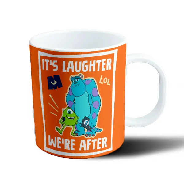 Taza de Plástico Monsters at Work Mike y Sulley It's Laughter We're After