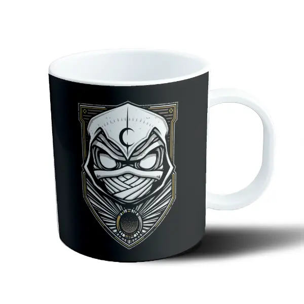 Taza de Plástico Moon Knight Máscara Escudo