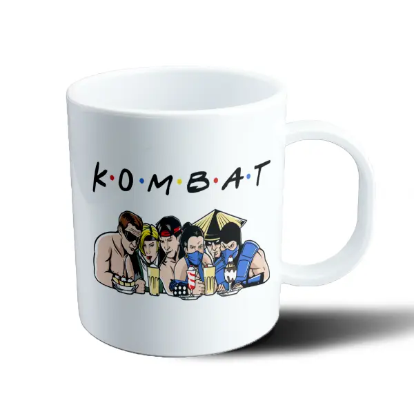 Taza de Plástico Mortal Kombat Parodia Friends