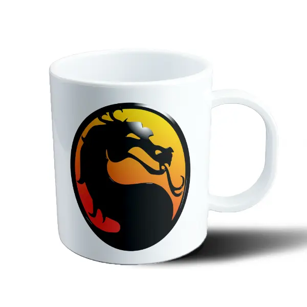 Taza de Plástico Mortal Kombat Logo Dragón
