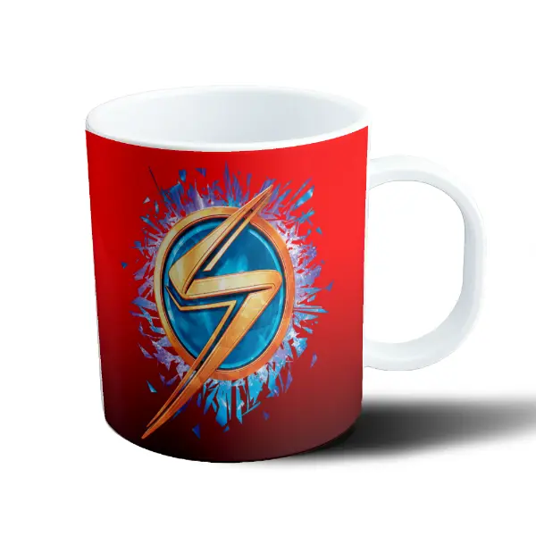 Taza de Plástico Ms Marvel Emblema Relámpago