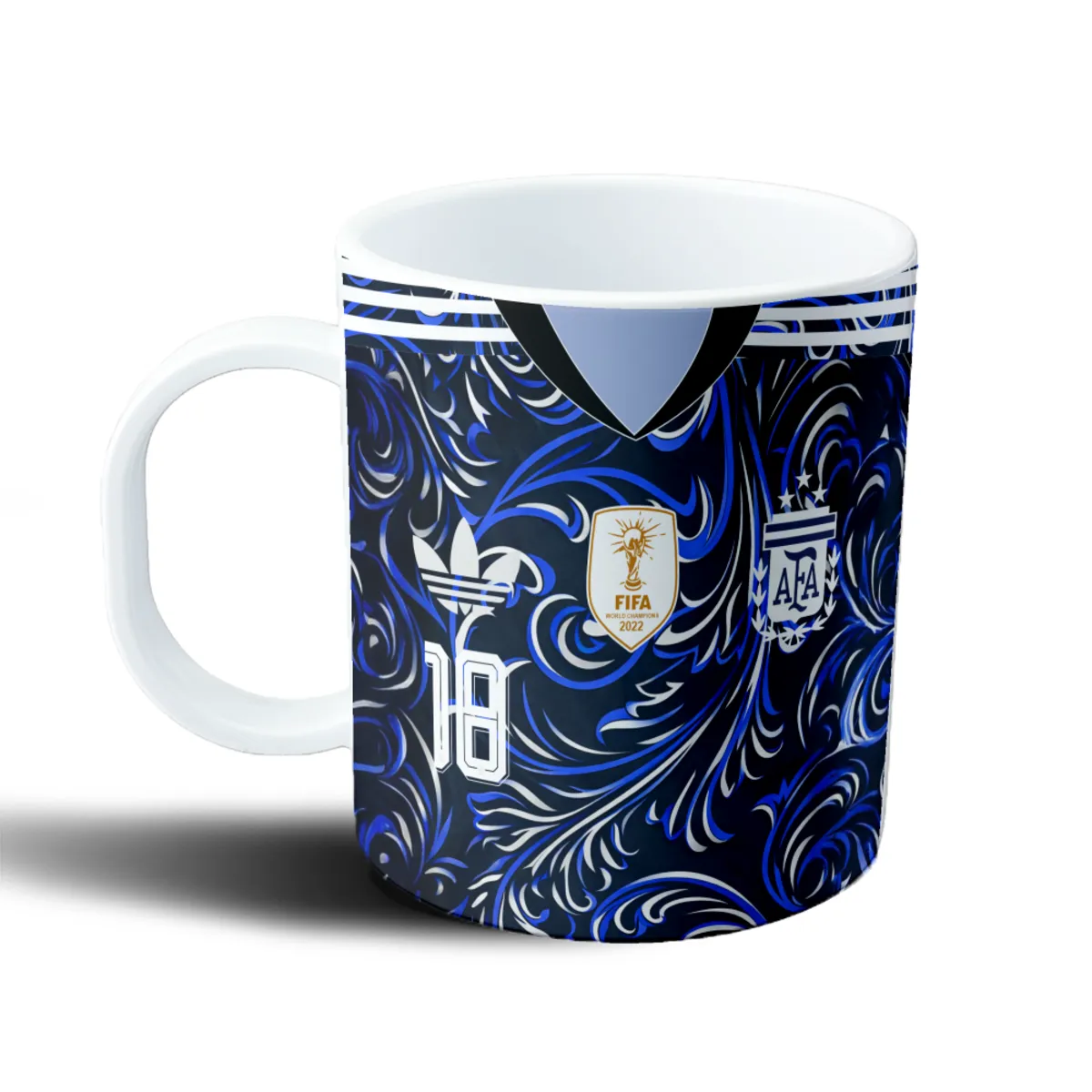 Taza de Plástico Selección Argentina Camiseta Suplente 18 Paz - vista 2
